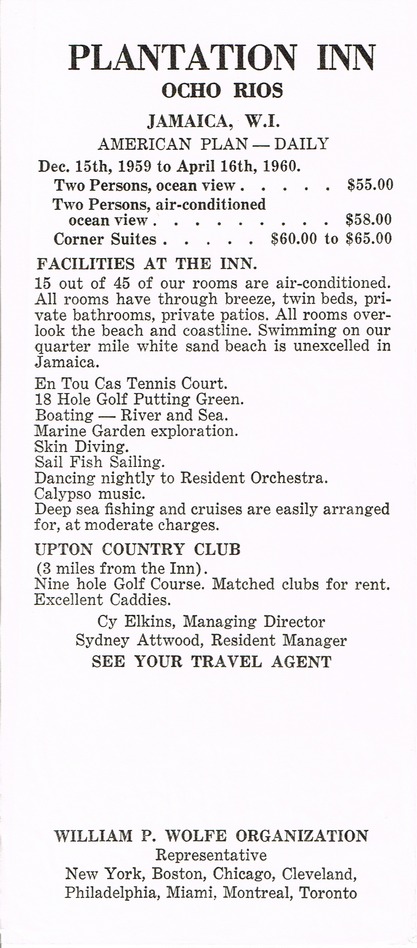 Plantation Inn 1959 5