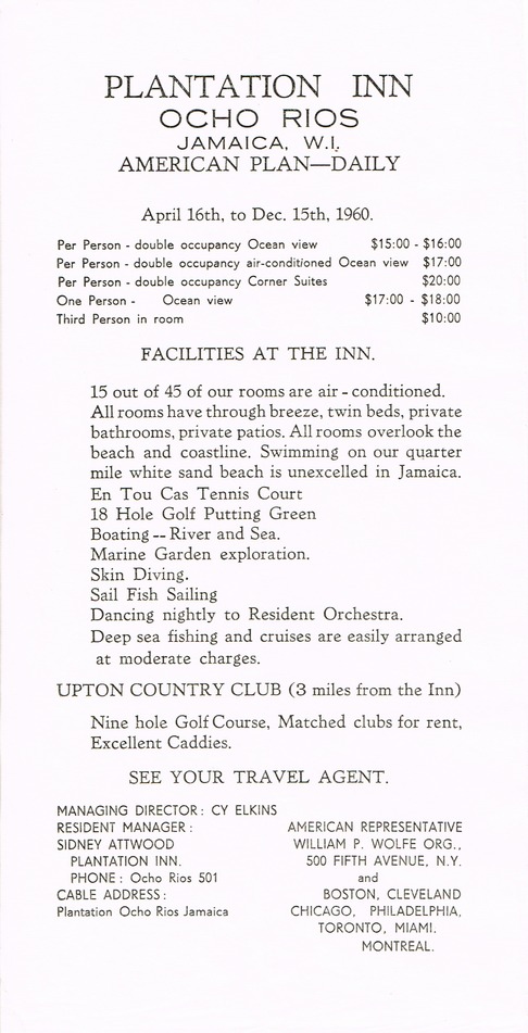 Plantation Inn 1959 6