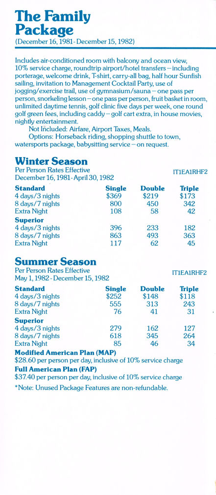 Rose Hall packages 1982 06