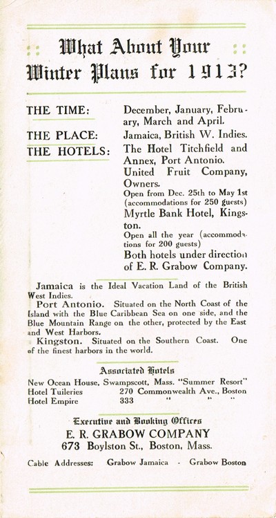 United Fruit Hotels 1912 2