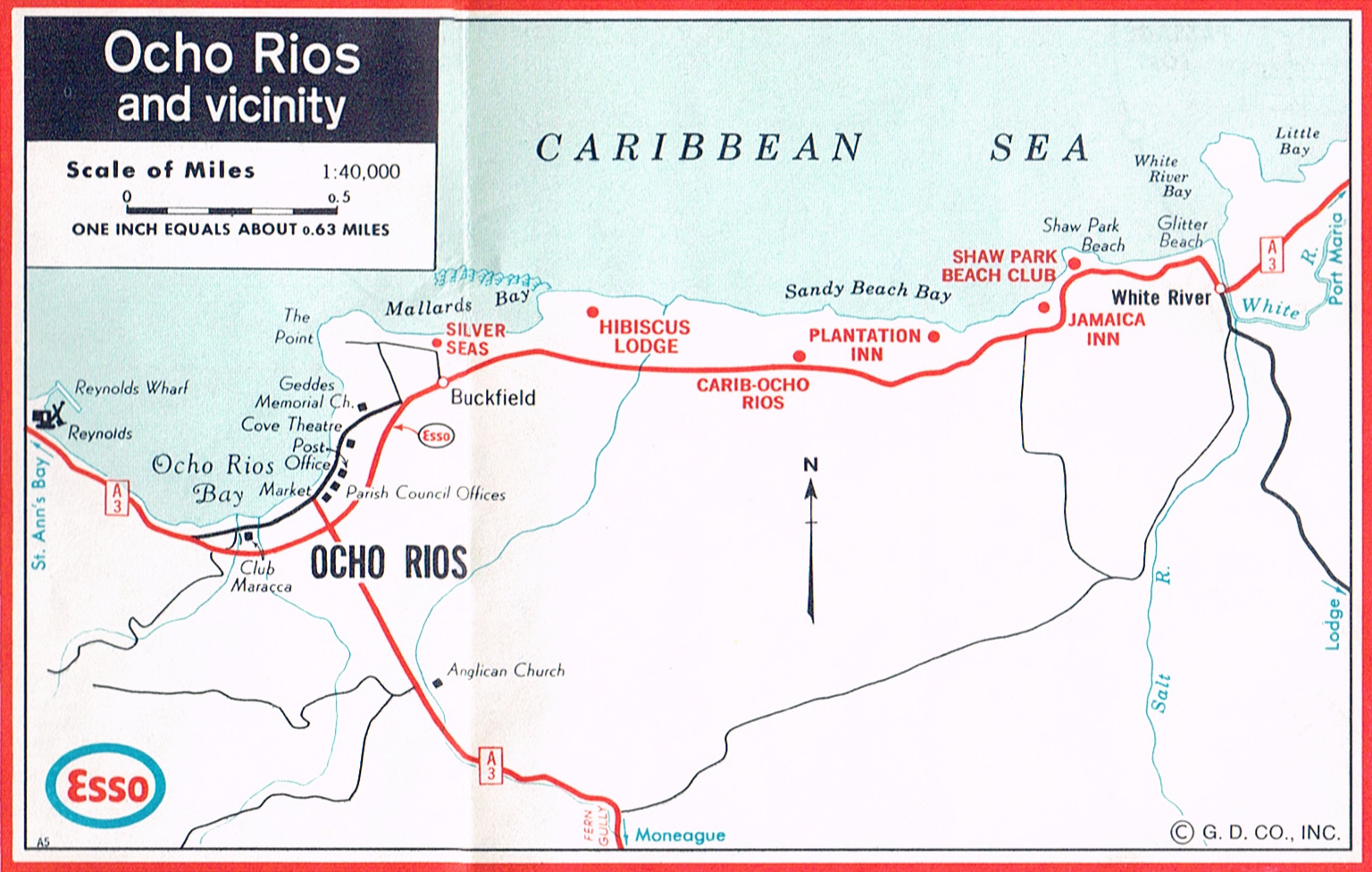 Esso Map Ocho Rios 1972