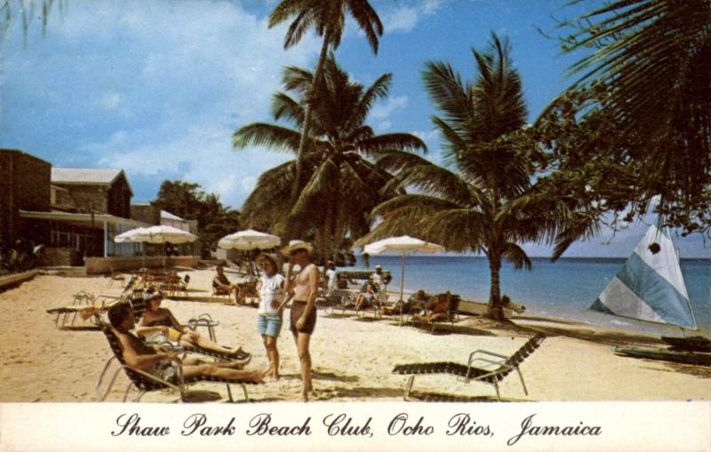 Shaw Park Beach Hotel beach 1965