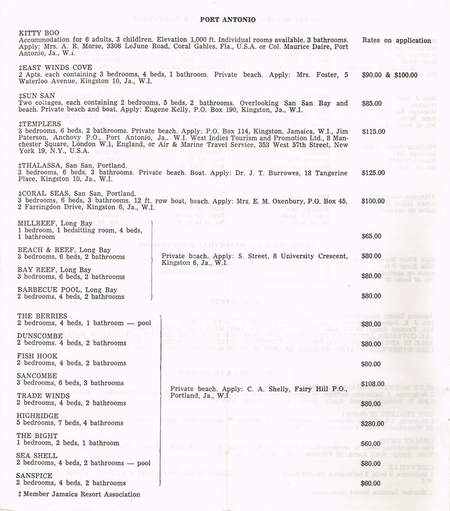 Hotel Summer Rates April 16 1962 10