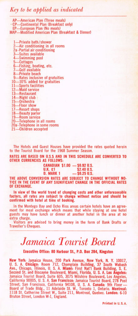 Hotel Summer Rates April 16 1968 7