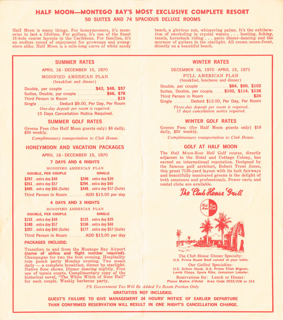Half Moon tariff 1970 2